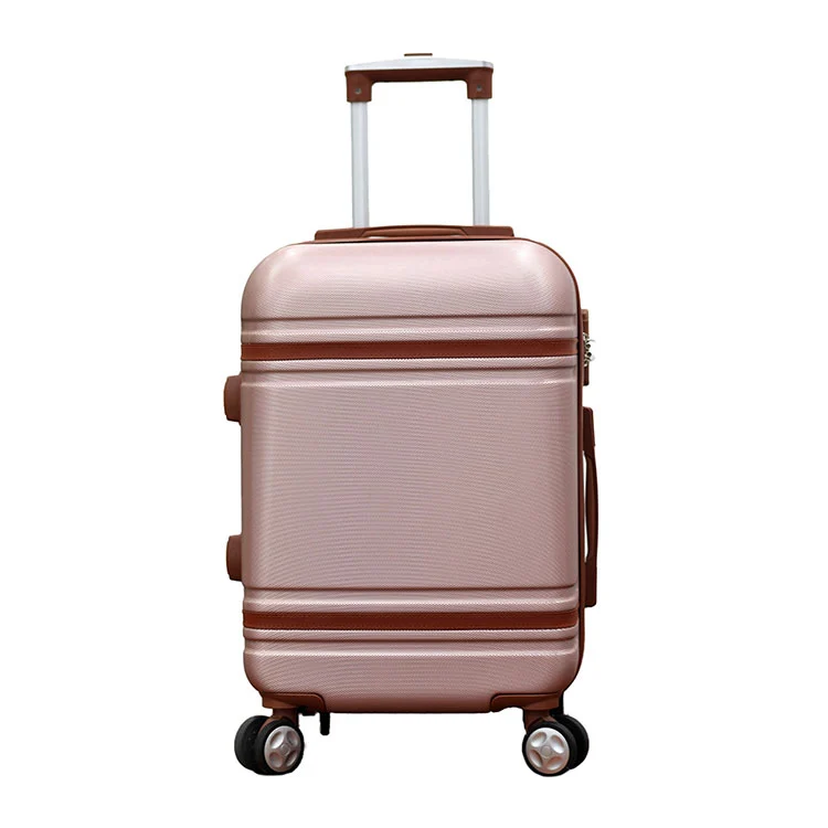 Faux-Leather-Strapped ABS Luggage